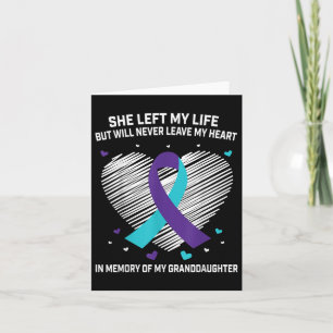 Carte À la mémoire de ma petite-fille Sensibilisation au