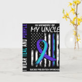 Carte À la mémoire de mon oncle Prévention de la prise d (Fleur jaune)