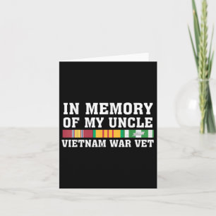 Carte À la mémoire de mon oncle vétéran du Vietnam Famil