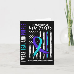 Carte À la mémoire de papa, prévention du suicide, sensi