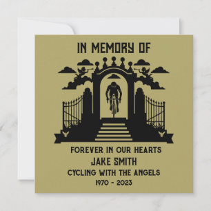 Carte À la mémoire d'un cycliste funérailles