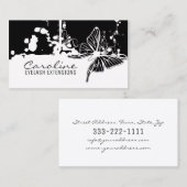 Carte à la mode de papillon noir de prolongements (Devant / Derrière)