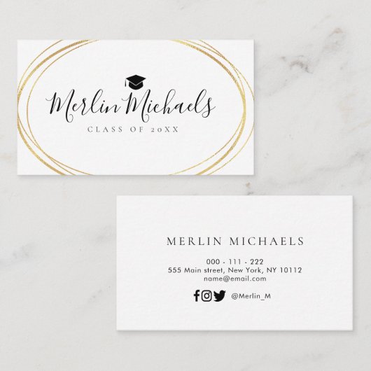 Carte à la mode d'insertion de nom d'obtention du (Devant / Derrière)