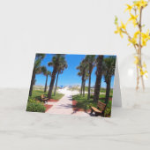 Carte À la plage vierge (Fleur jaune)
