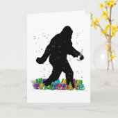 Carte À la recherche de Squatch pour le Nouvel An (Fleur jaune)