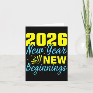 Carte À la santé de 2026 Bonne année Fête Nouveau départ