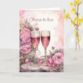 Carte À la santé de l'amour (Fleur jaune)