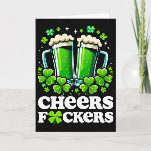 Carte À la vôtre Saint Patrick journée drôle hommes bièr