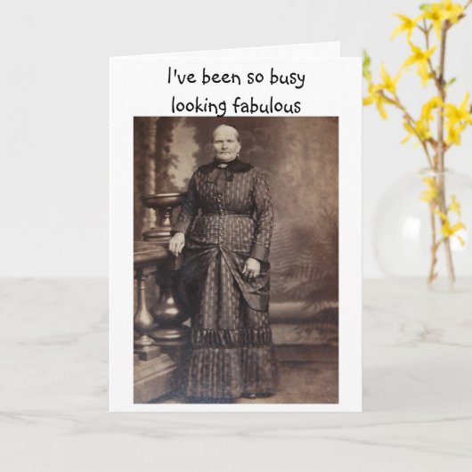 Carte À l'air fabuleux Funny Belated Anniversaire (Fleur jaune)