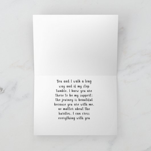 Carte À "L'AMOUR DE MA VIE" à "THANKSGIVING" (Intérieur)