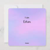 Carte à lapin Hoppy Easter Cute (Dos)