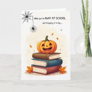 Carte À l'école Funny Halloween mignon araignée Droppin