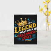 Carte A Legend Was Born In December 2003 Awesome Man Boy (Fleur jaune)