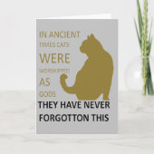 Carte À l'époque antique, les chats étaient adorés comme (Devant)