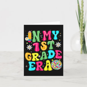 Carte À l'époque de ma 1re année scolaire Fille Retour à