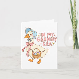 Carte À l'ère de ma grand-mère, panier d'œufs d'oie mign