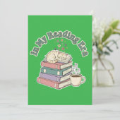 Carte À l'ère de ma lecture, chat mignon et confortable, (Debout devant)