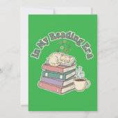 Carte À l'ère de ma lecture, chat mignon et confortable, (Dos)