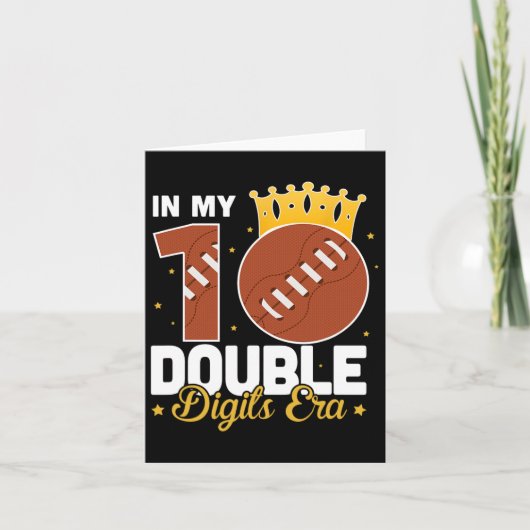 Carte À l'ère de mes 10 chiffres doubles Football 10e an (Devant)