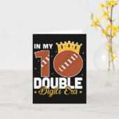 Carte À l'ère de mes 10 chiffres doubles Football 10e an (Fleur jaune)