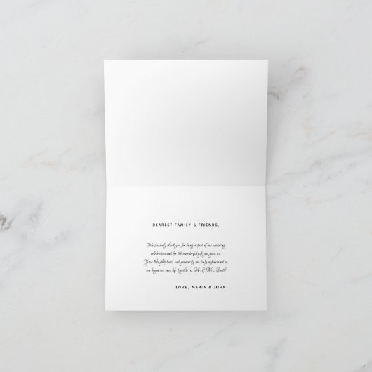 Carte à lettres Merci (Intérieur)