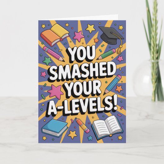 Carte A-Level success floral Congratulations Cards  (Devant)