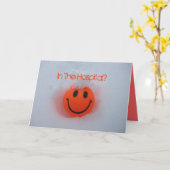 Carte À l'hôpital ? - Un visage heureux en neige (Fleur jaune)