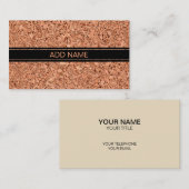 Carte à liège avec texte personnalisable (Devant / Derrière)