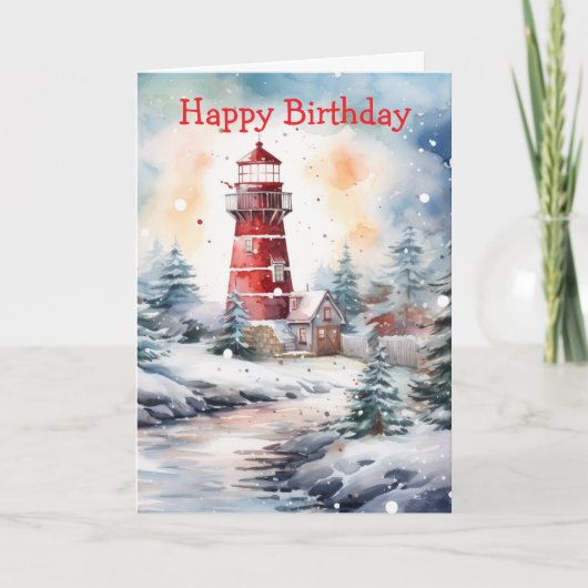 Carte A Lighthouse in Winter (Devant)