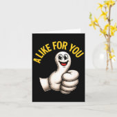 Carte A Like For You, Funny Thumbs Up Cartoon Design For (Fleur jaune)