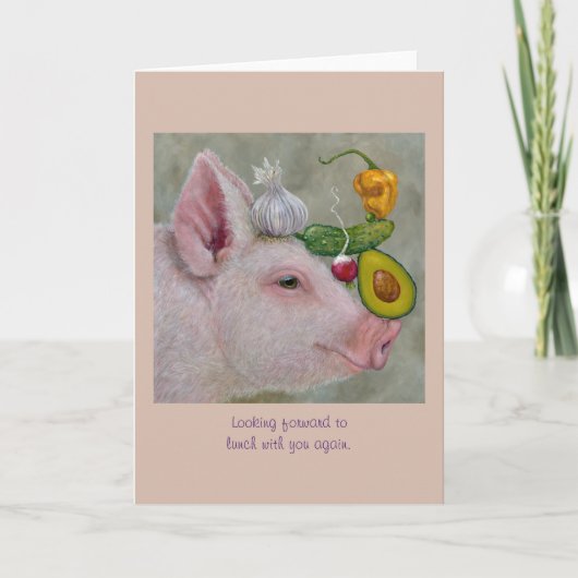 Carte A l'intention de déjeuner avec vous à nouveau, car (Devant)