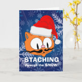 Carte À l'intérieur - Entrer à travers la neige! Humoris (Fleur jaune)