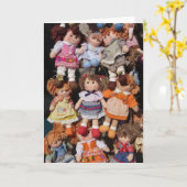 Carte À L'Intérieur, Jolies Poupées En Sac (Fleur jaune)