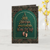Carte A Little Christmas Miracle Is on the Way (Fleur jaune)