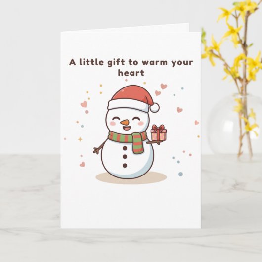 Carte A Little Gift to Warm Your Heart Cute Card (Fleur jaune)