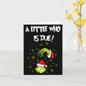 Carte A Little Who Is Due Funny Christmas Pregnancy Anno (Fleur jaune)