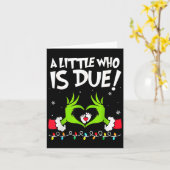 Carte A Little Who Is Due Pregnancy Announcement Christm (Fleur jaune)