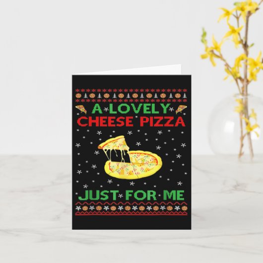 Carte A Lovely Cheese Pizza Alone Funny Kevin X Mas Home (Fleur jaune)