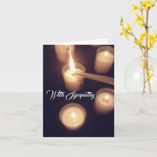 Carte à lumière à bougie (Fleur jaune)