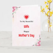 Carte À ma belle épouse Joyeuse fête des mères (Fleur jaune)