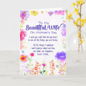 Carte À ma belle épouse le jour de mère (Fleur jaune)