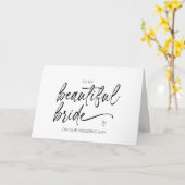 Carte À ma belle mariée Mariage cadeau de Groom (Fleur jaune)
