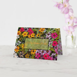 Carte À ma belle-mère / floral / Chanceux moi