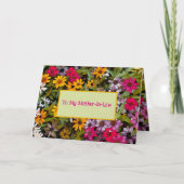 Carte À ma belle-mère / floral / Chanceux moi (Devant)