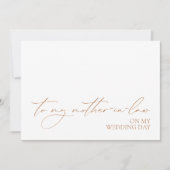 Carte "À ma belle-mère le jour de mon mariage" (Devant)