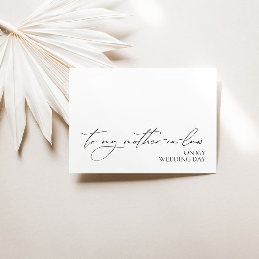 Carte "À ma belle-mère le jour de mon mariage"