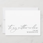 Carte "À ma belle-mère le jour de mon mariage" (Devant)