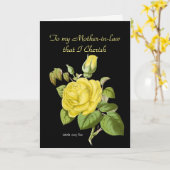 Carte À ma belle-mère que j'aime+ (Fleur jaune)