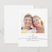 Carte À Ma Belle Nan Le Jour De Mon Mariage (Devant / Derrière)