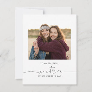 Carte À ma belle soeur le jour de mon mariage